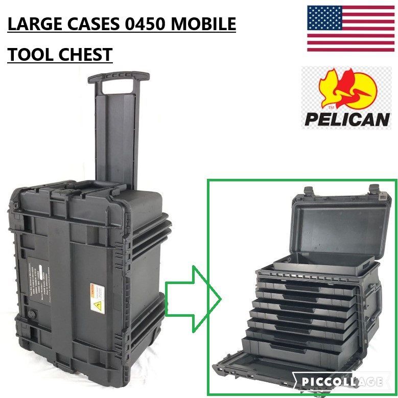 米軍放出品】ペリカン/Pelican ツールボックス 工具箱 ツールチェスト キャスター付 0450 MOBILE TOOL  CHEST(160)BJ25IK#24 - メルカリ