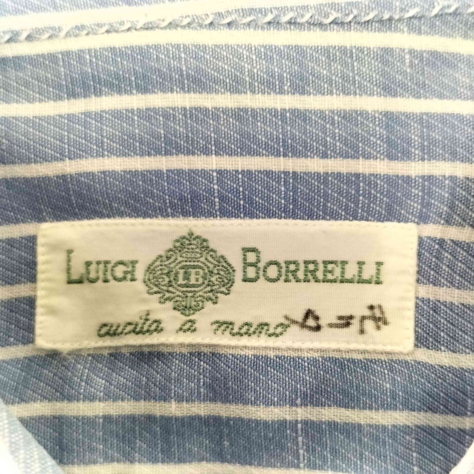 ルイジボレッリ LUIGI BORRELLI イタリア製 コットンリネン L/S