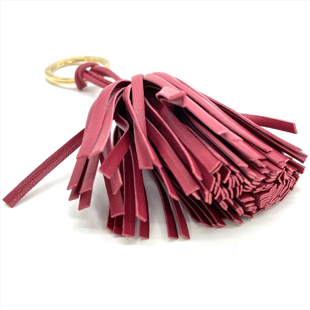 LOEWE ロエベ レザータッセル チャーム 赤 青