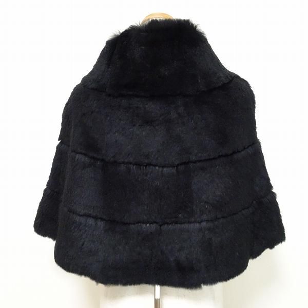 ギャラリービスコンティ ラビットファー コート 黒