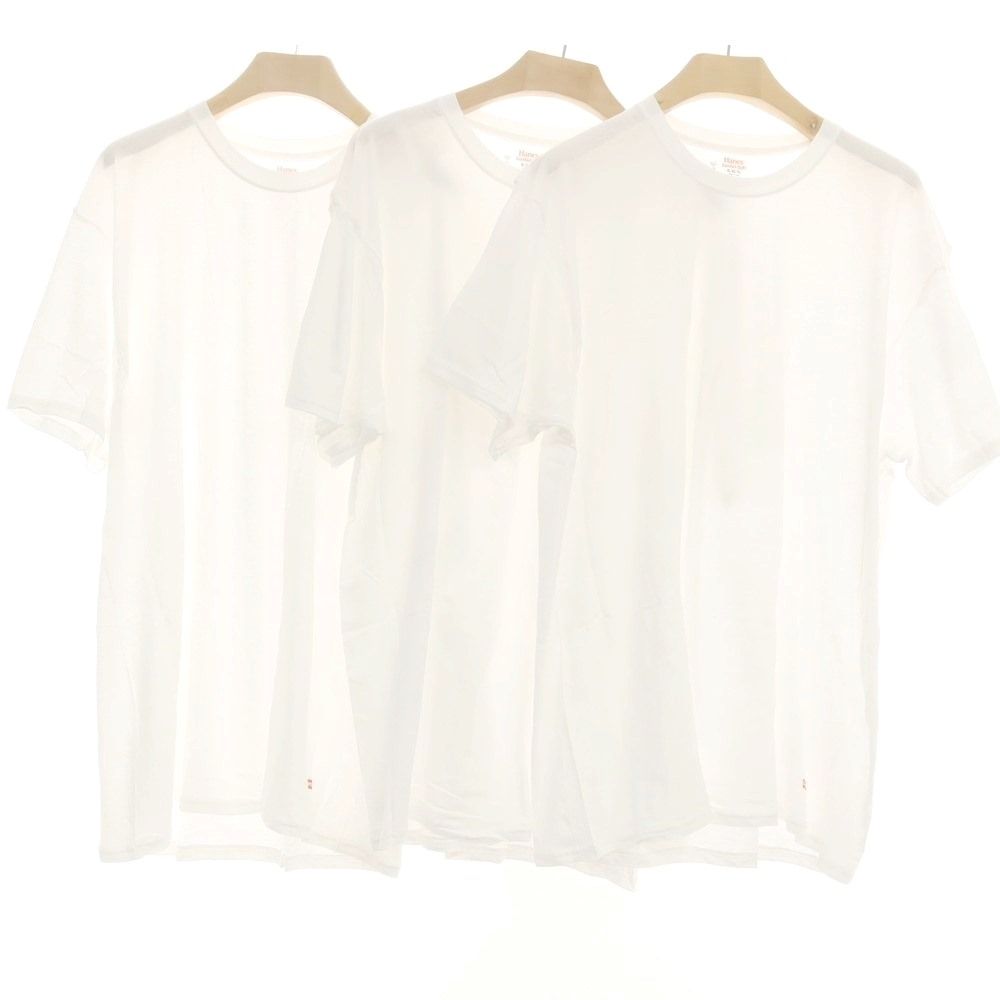 【中古】【未使用】シュプリーム Supreme Hanes Tagless Tees パックTシャツ Ｔシャツ3点セット ホワイト【サイズXL】【メンズ】