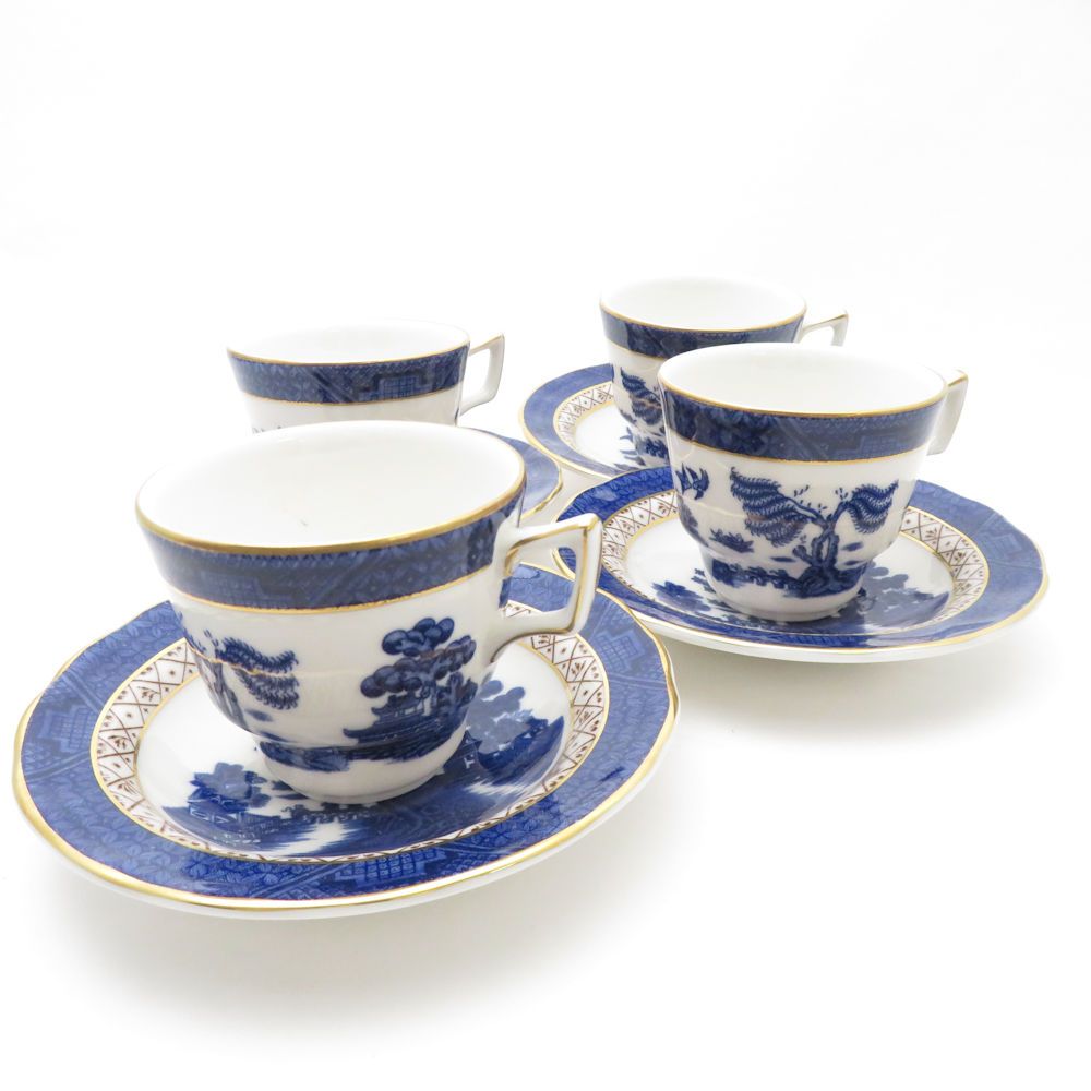 ROYAL DOULTON ロイヤルドルトン ブース リアルオールドウィロー カップ＆ソーサー 4客 セット デミタス コーヒー 英国 SU8282U  - メルカリ