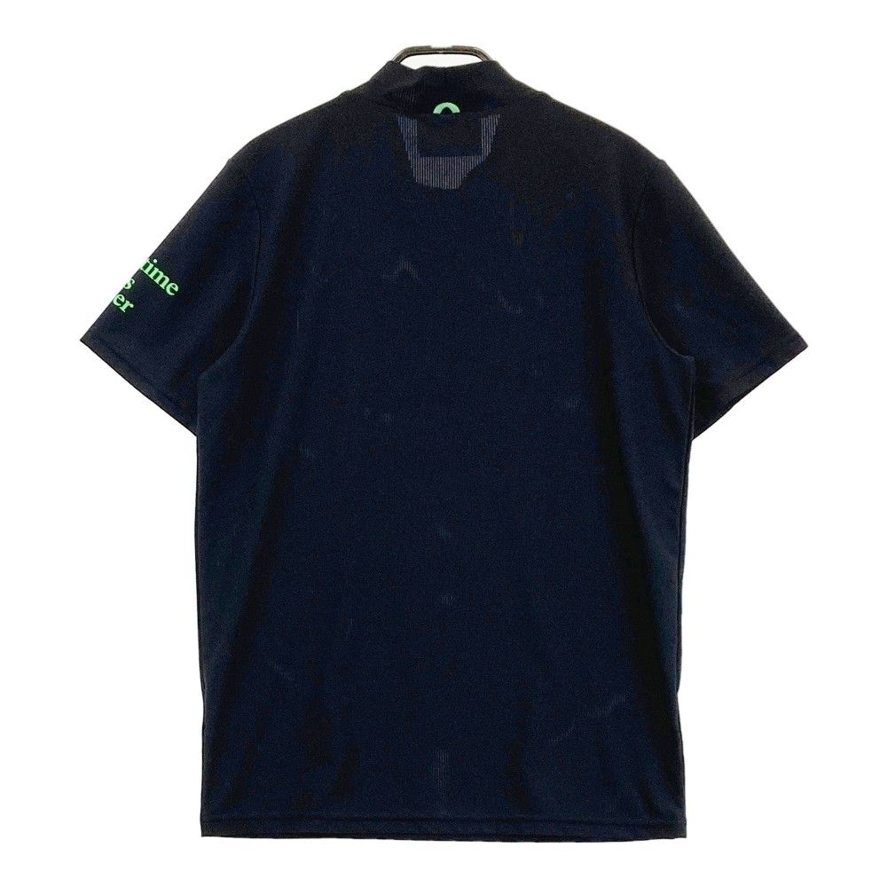 サイズ：S PSYCHO BUNNY サイコバニー  ハイネック 半袖Tシャツ  ブラック系 [240101417510] ゴルフウェア メンズ ストスト サイズ：S PSYCHO BUNNY サイコバニー ハイネック 半袖Tシャツ