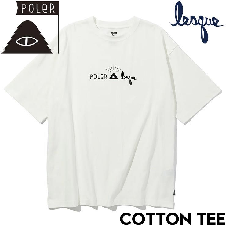 【100%新品，人気SALE】 半袖TEE Tシャツ POLeR × LESQUE ポーラー レスケコラボ COTTON TEE 251MCV0198 WHT 日本代理店正規品 その他