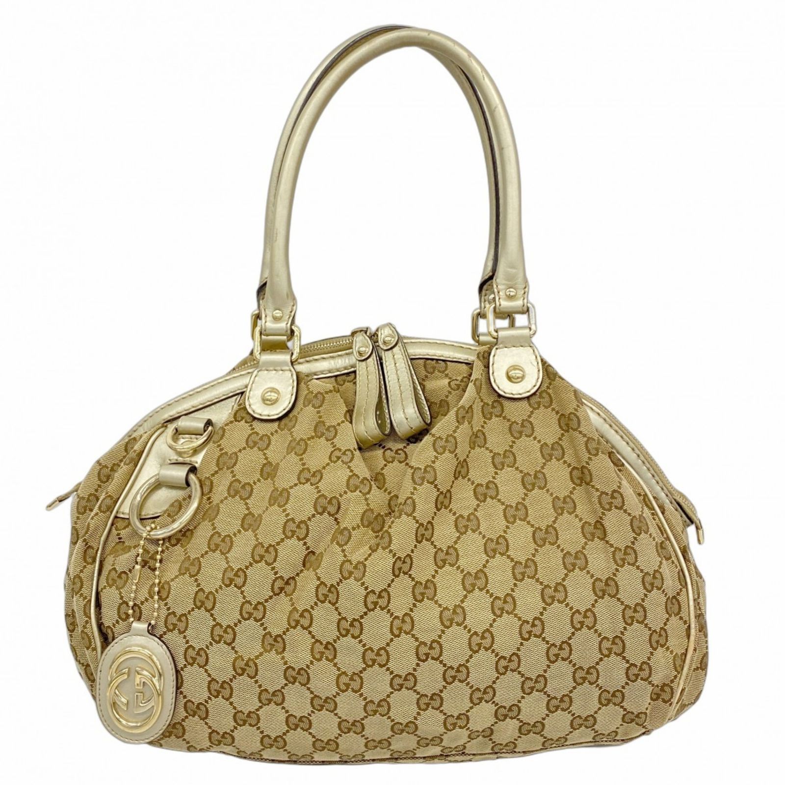 グッチ Gucci グッチ ハンドバッグ GGキャンバス 223974 キャンバス ブラウン レディース
