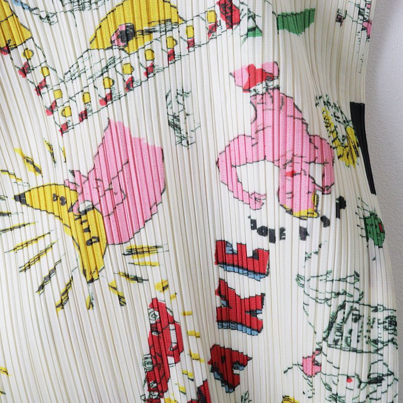 希少 PLEATS PLEASE,×Terry Johnson プリーツブラウス PLEATS PLEASE ISSEY MIYAKE Terry Johnson Illust Dress