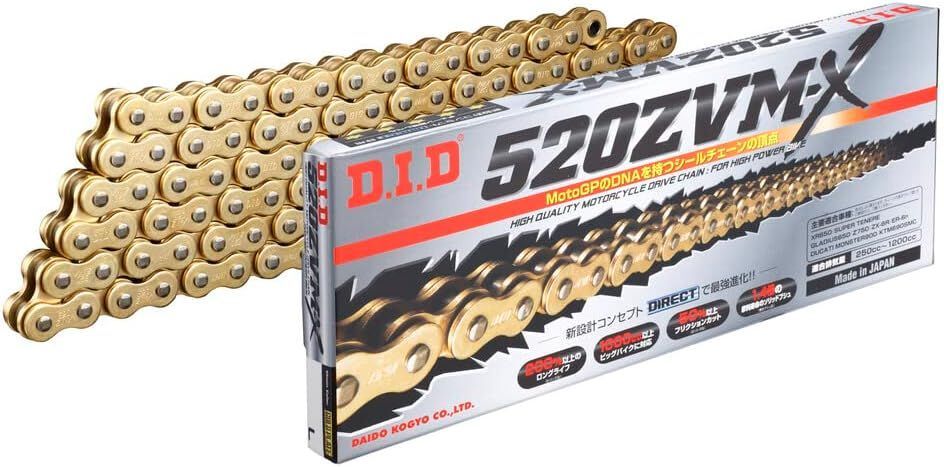D.I.D バイク用チェーン カシメジョイント付属 520ZVM-X-100ZB