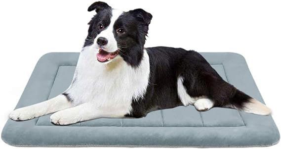 Hero Dog 犬ベッド 犬マット ペットマット 中型犬 洗える ペットベッドクッション 柔らかい 滑り止め 掃除しやすい 通年使える（ダークグリーン M）