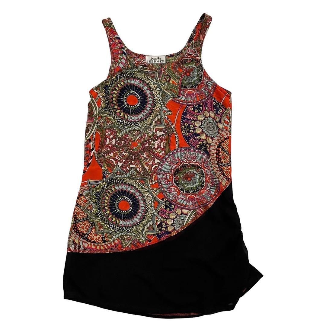 HERMES エルメス ノースリーブ タンクトップ キャミソール
