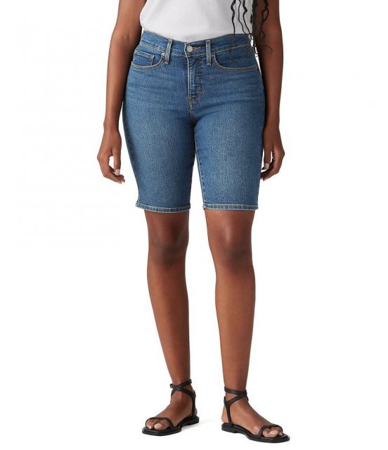 【送料無料】 リーバイス レディース ハーフパンツ・ショーツ ボトムス Levi'sR Mid-Rise Shaping Bermuda Denim Shorts Clever Girl