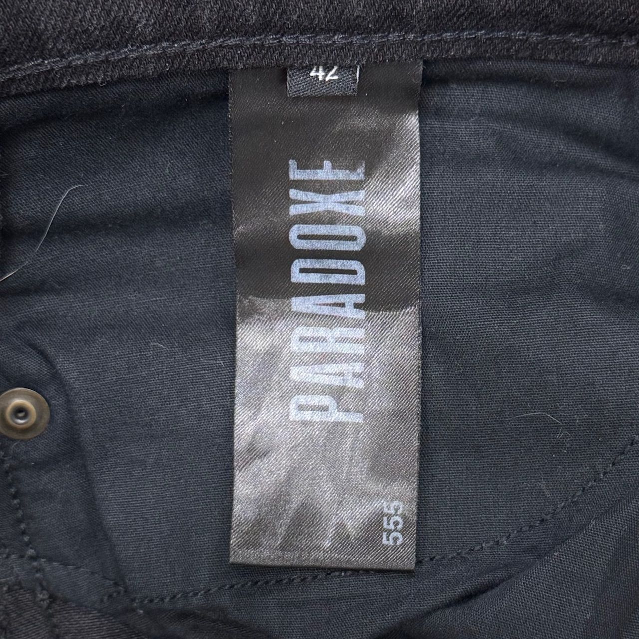 PARADOXE ブラックダメージデニムパンツ PARADOXE ブラックダメージデニムパンツ