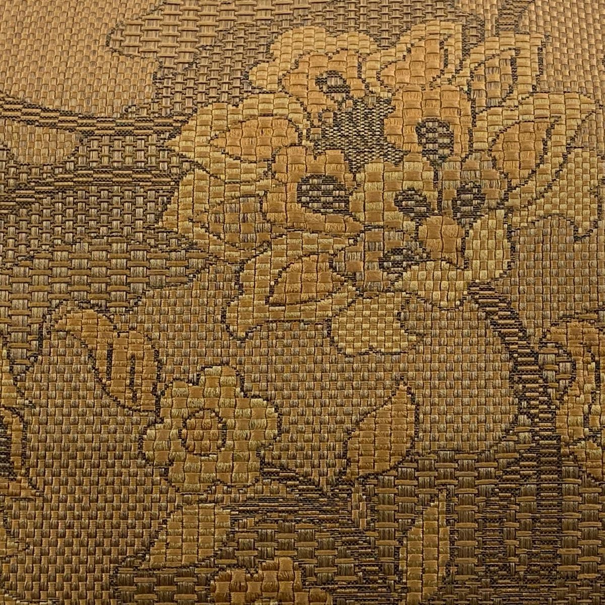 美品】 名古屋帯 優品 八寸名古屋帯 松葉仕立て 関西仕立て 花唐草