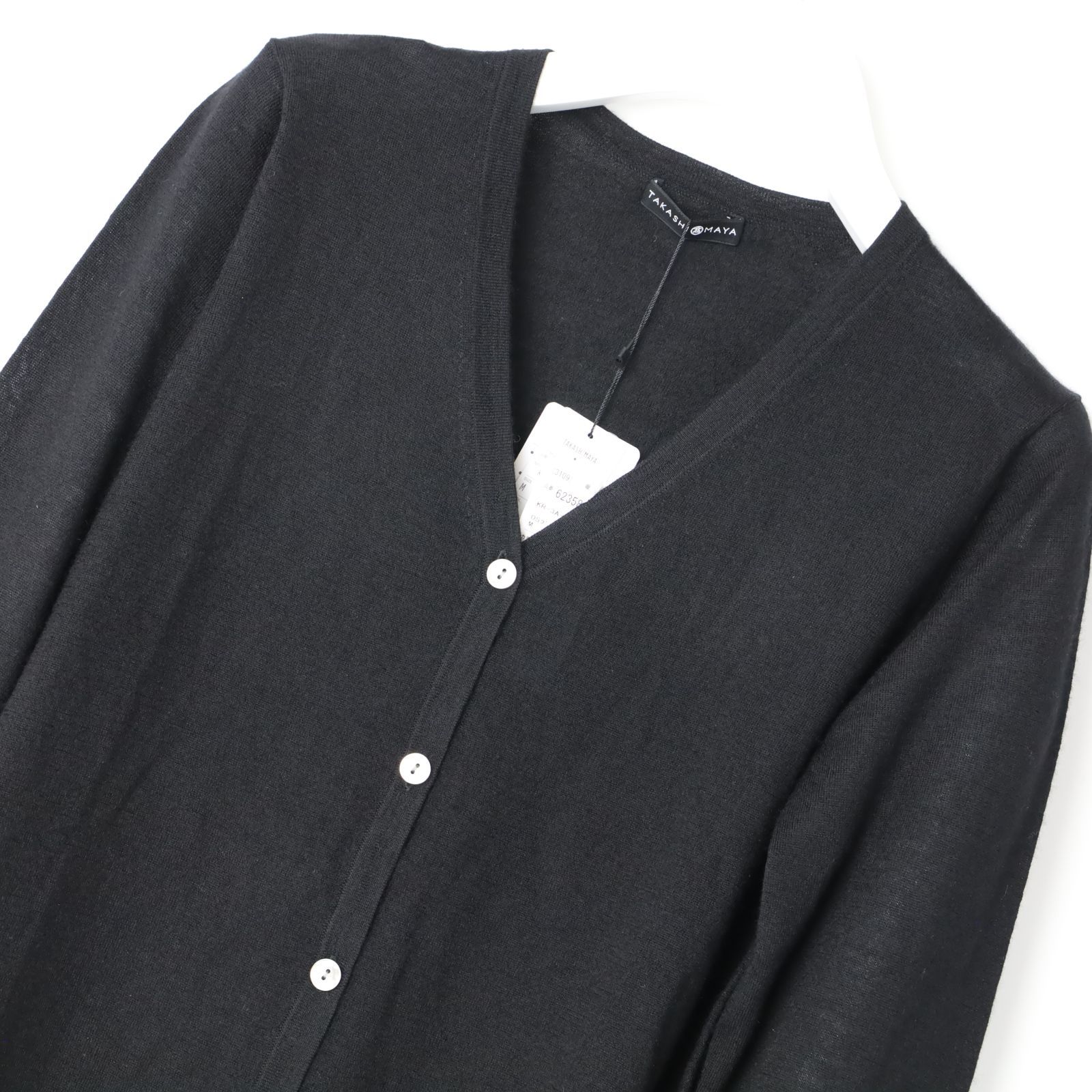 高島屋 タカシマヤ カシミヤ シルク Vネックカーディガン カシミヤ100％ ニットセーター M -109