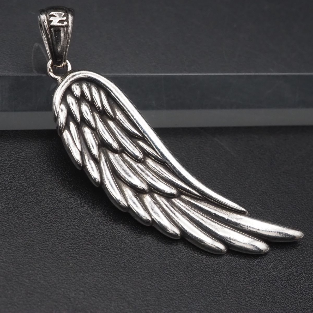 G316 Yaz 925刻印 ペンダント トップ 羽 フェザー デザイン シルバー チャーム ヘッド 矢沢永吉 Another wing?