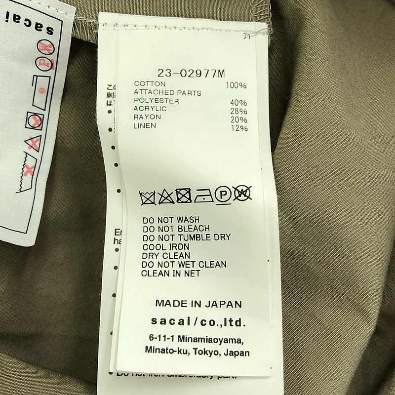 sacai / サカイ | 2023SS | Eric Haze Code Embroidery L/S Shirt