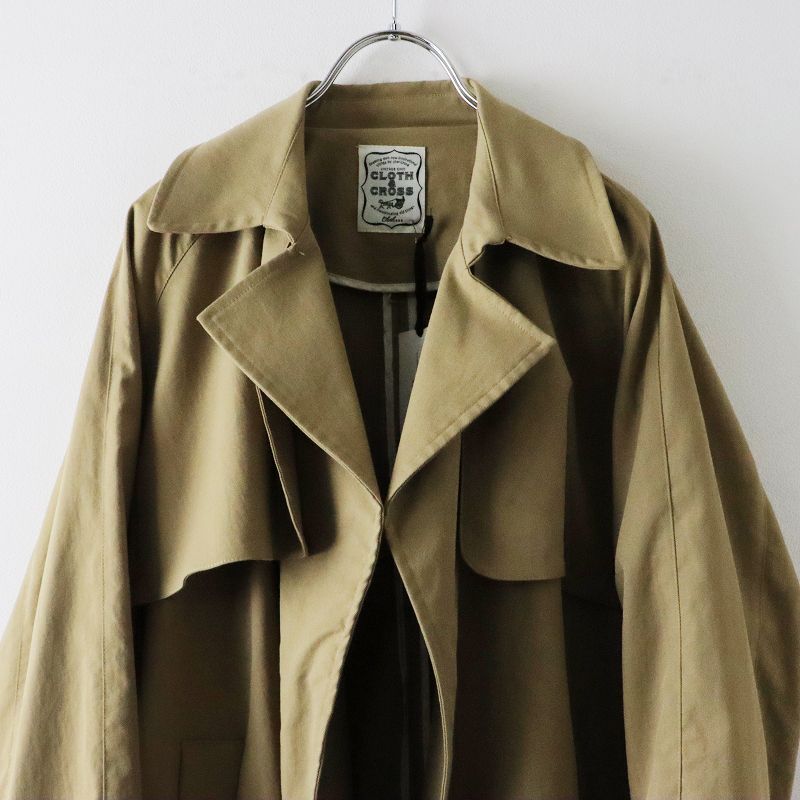 HUG O WäR CLOTH&CROSS ノーカラーコート CLOTH&CROSS クロス＆クロス Cloth&Cross ハグオーワー Hug O