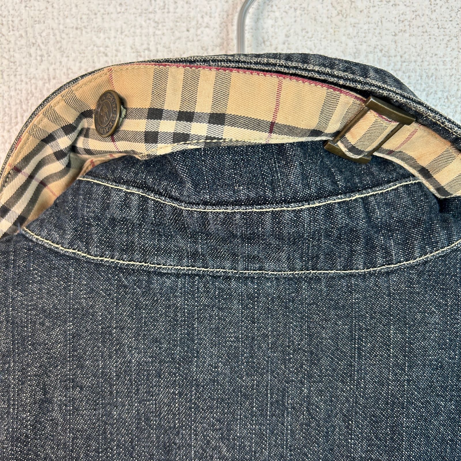 BURBERRY バーバリー デニムジャケット Gジャン ノバチェック レザー