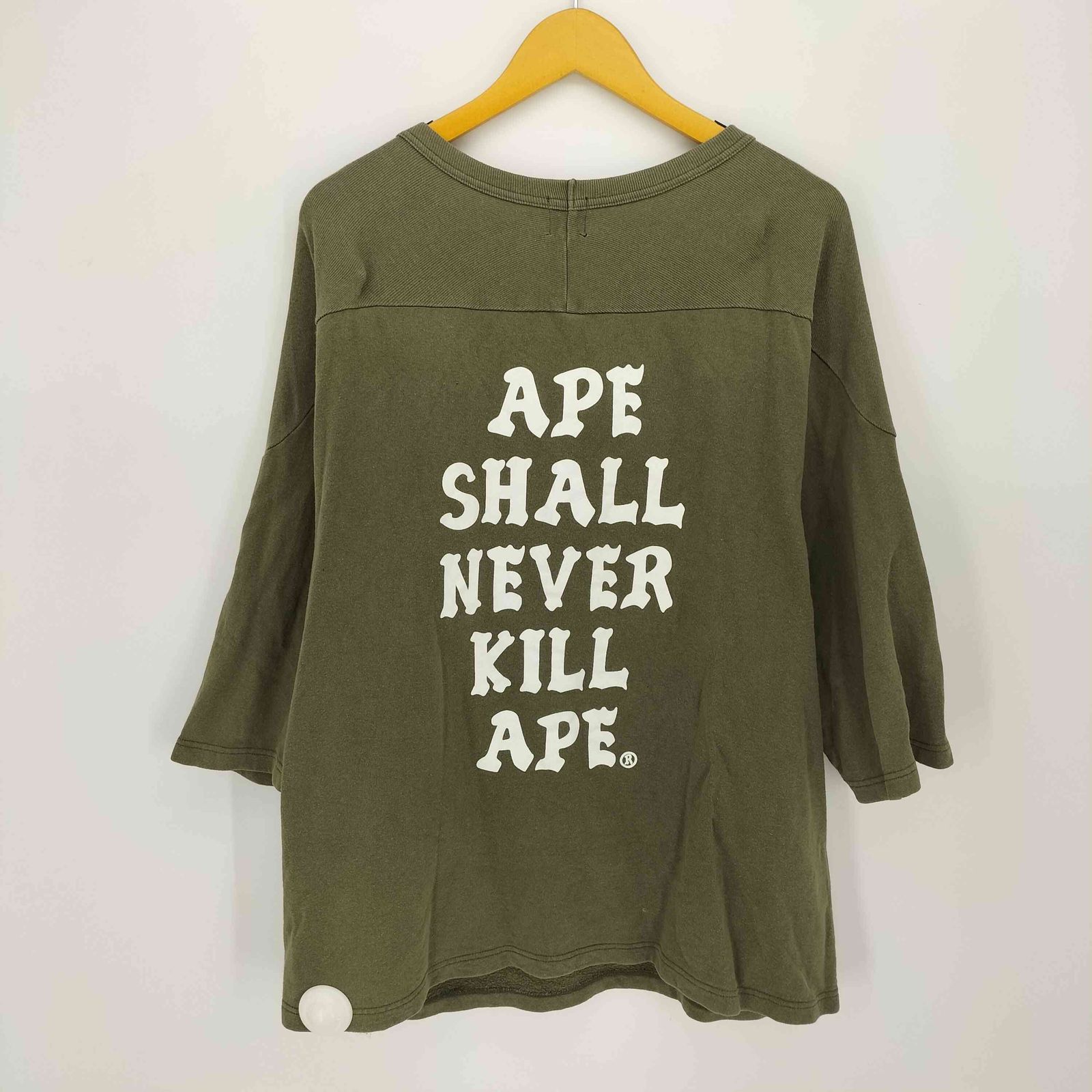 アベイシングエイプ A BATHING APE 90S 初期タグ ロゴプリント 七分袖
