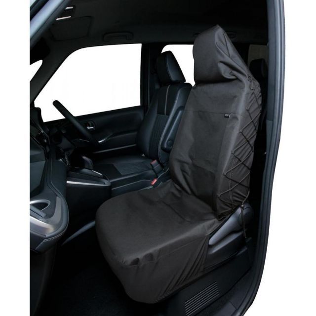 トムボーイ Tomboy 車 前席用 シートカバー 防水 カラーコード WP-3841 ブラック 1枚入　普通車用 軽自動車用 フリーサイズ