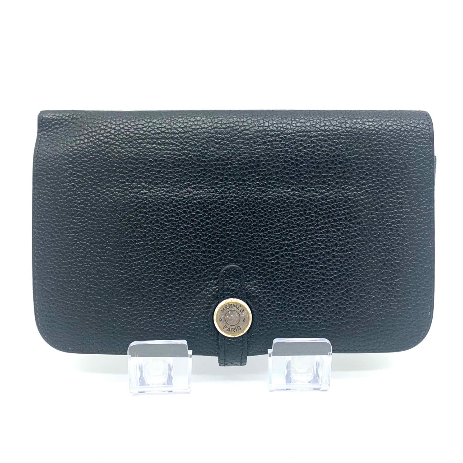 HERMES ドゴンデュオ GM 二つ折り財布 フラック エルメス レザー