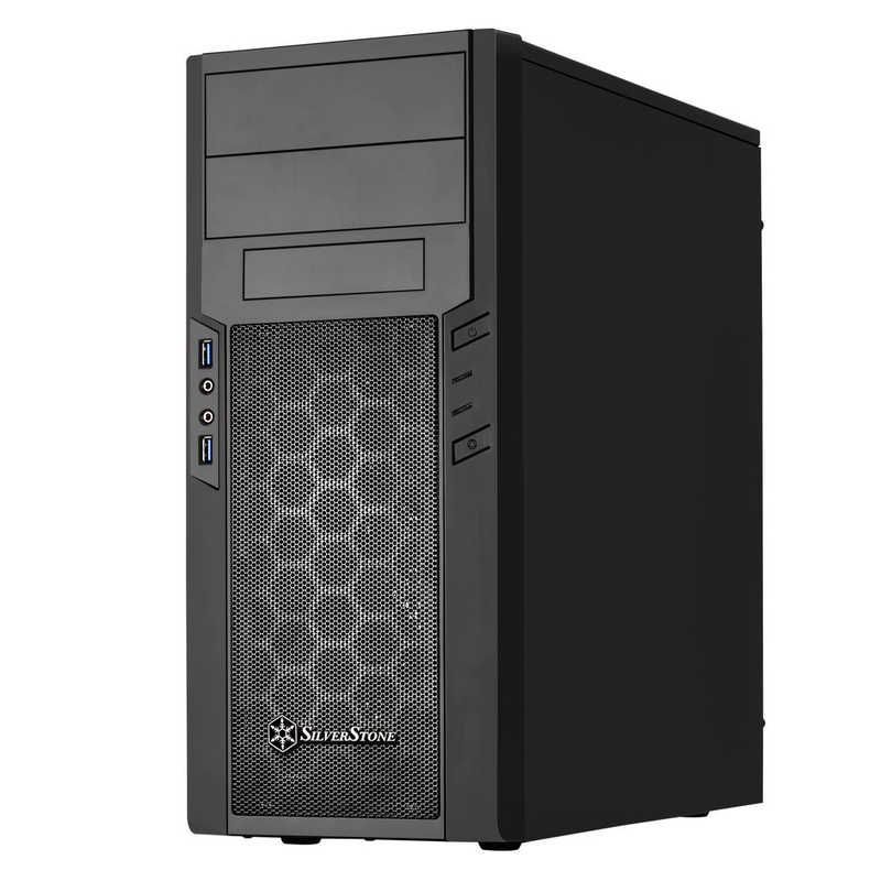 人気，人気セール 【 新品 未開封 】 SILVERSTONE PCケース PS13 ブラック SST-PS13B 未使用 送料無料 PCケース(自作PC用)