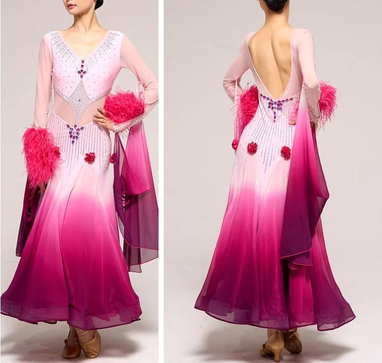 オーダーメイド　社交ダンス衣装　フロート スタンダードドレス 色変更可 オーダーメイド 社交ダンス衣装 フロート スタンダードドレス 色変更可