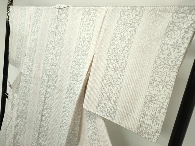 平和屋本店□極上 小紋 単衣 花唐草間道 逸品 CZAA2387s5 - メルカリ