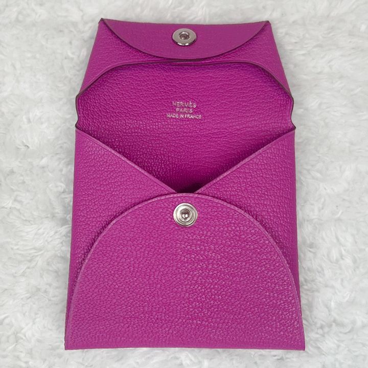 HERMES エルメス バスティア W刻 コインケース H078383CK5R ローズ