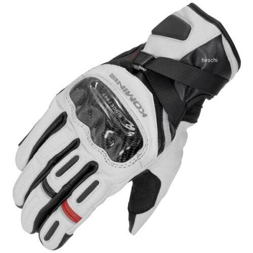 5営業日で発送 コミネ Komine GK-844 Protect Windproof Leather Gloves HG 品番 06-844 カラー Light Grey Black サイズ XL