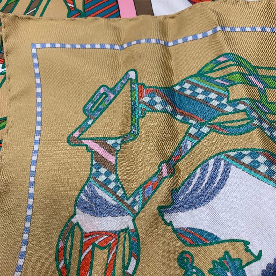 エルメス スカーフ カレ45 ガヴロッシュ タッタソールジグザグ【AFI13