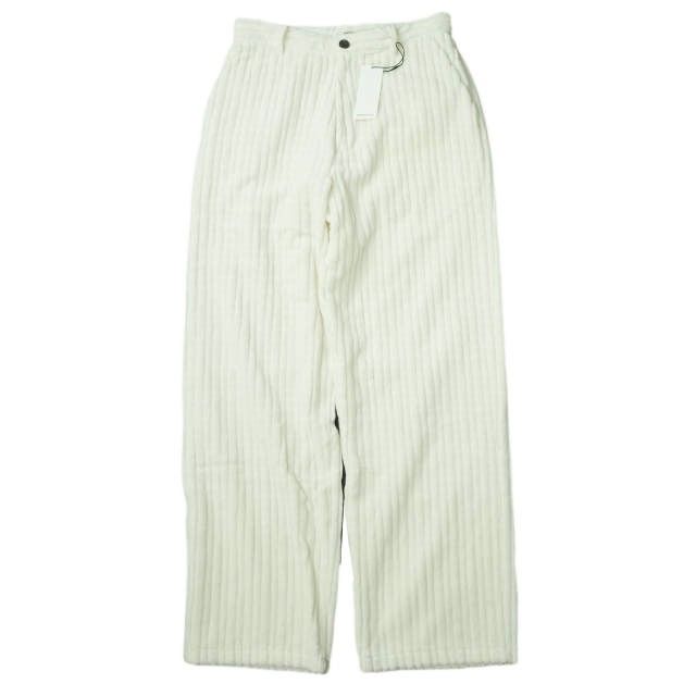 新品 MATSUFUJI マツフジ 21AW 日本製 Wide Corduroy 6P Trousers ワイドコーデュロイ6ポケットトラウザーズ M213-0404 2 OFF WHITE パンツ ボトムス g18174