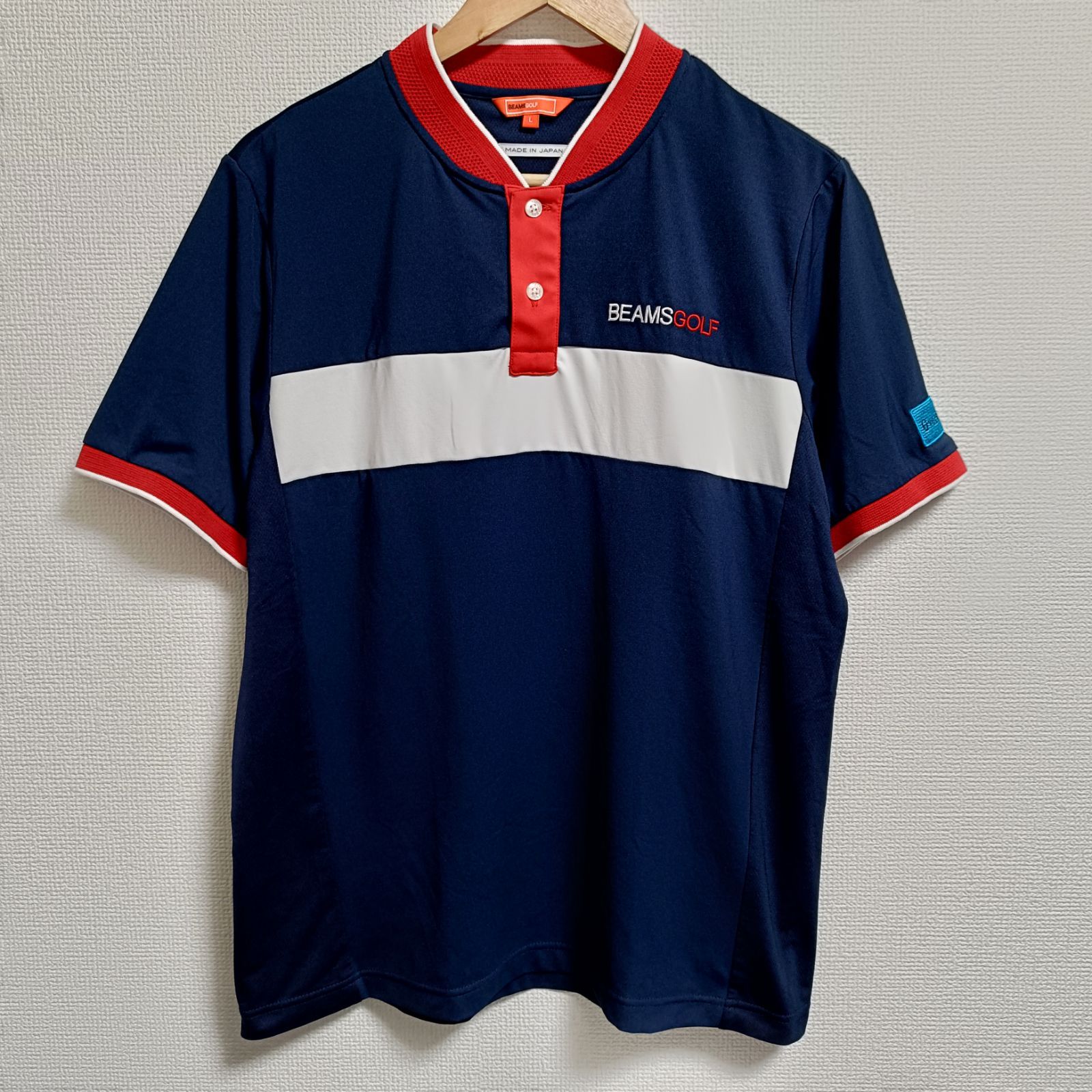 サイズ：L BEAMS GOLF ビームスゴルフ 半袖ポロシャツ レッド系
