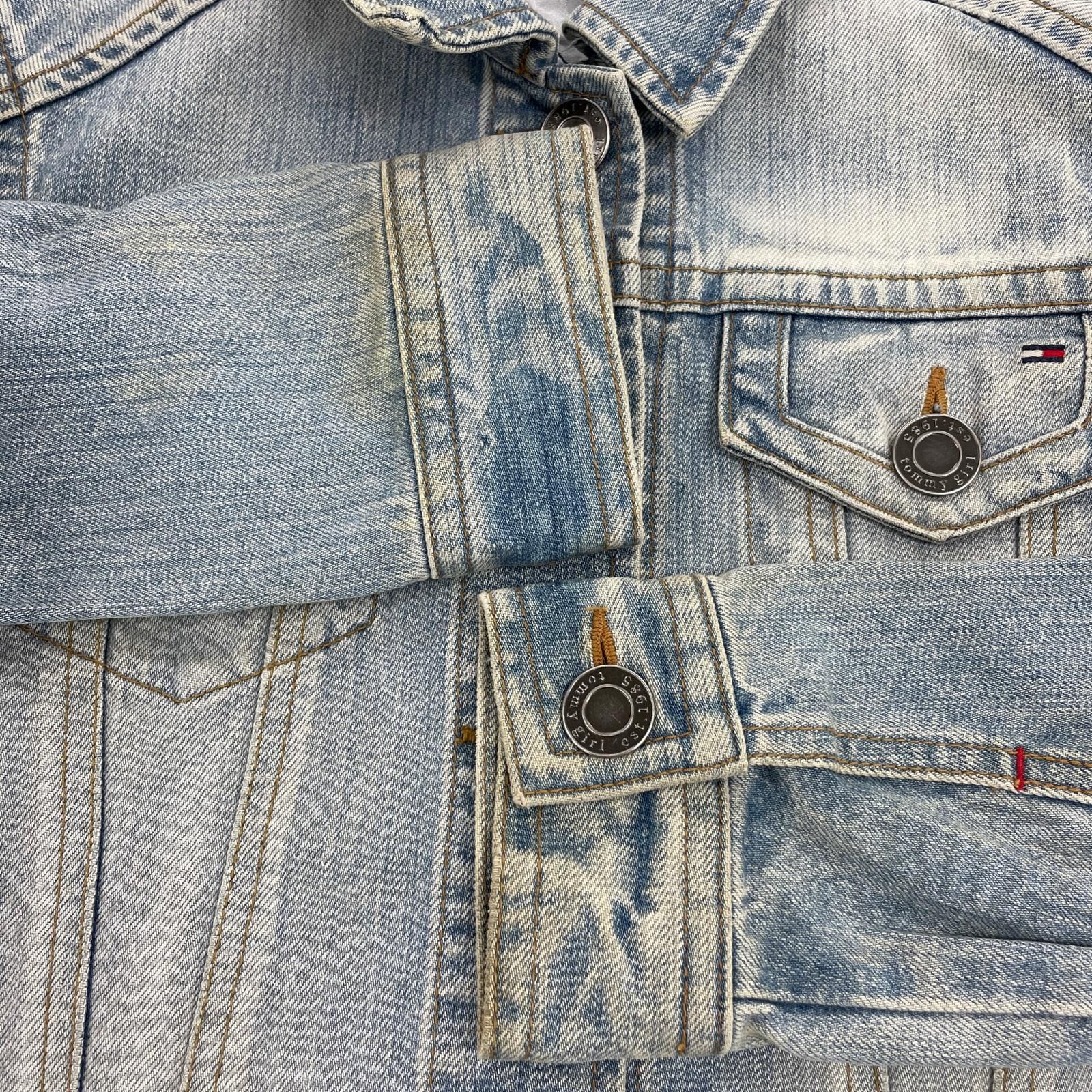  girl - 白　トミーガール　デニムジャケット　コート tommy girl - 白 トミーガール デニムジャケット コートの通販
