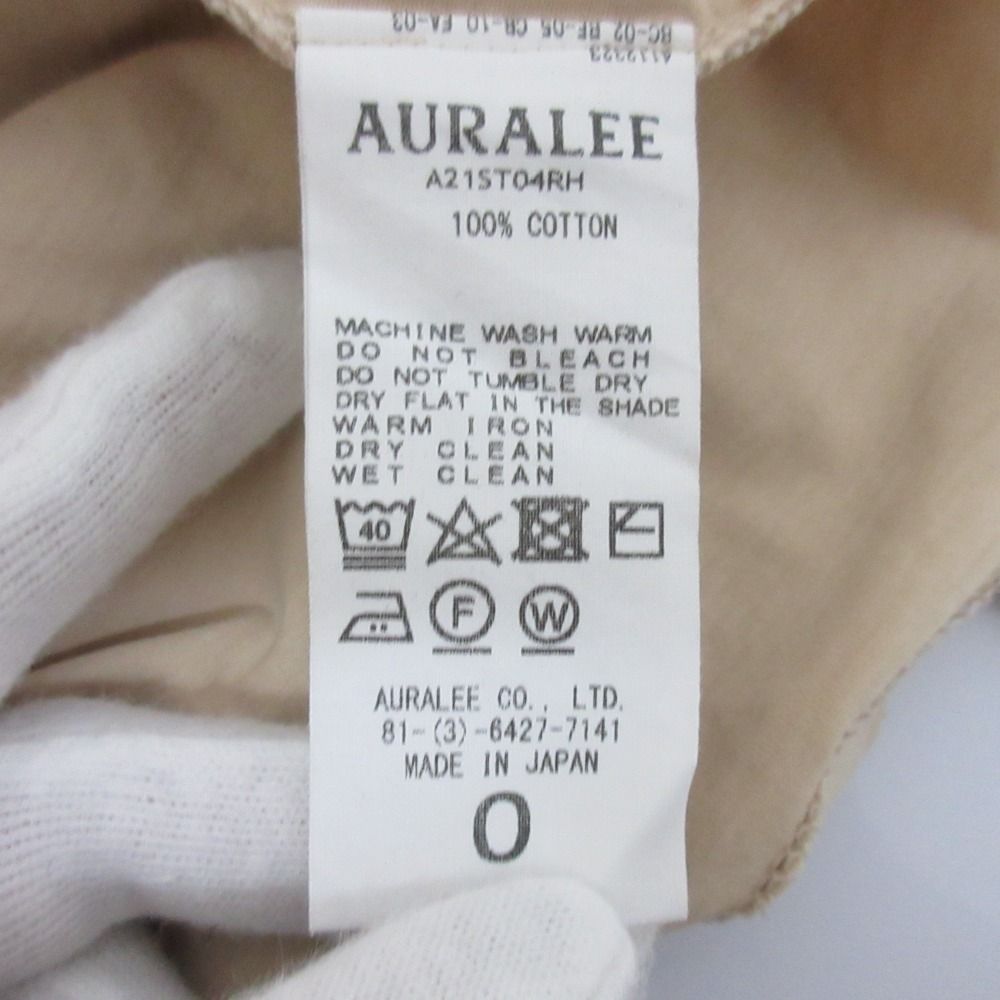 良品 AURALEE オーラリー ロンハーマン 別注 Organic Cotton High Gauge Luster Tee オーガニックコットン 半袖 Tシャツ 0 ベージュ レディース 古着 中古 USED 良品 AURALEE オーラリー ロンハーマン 別注 Organic Cotton High