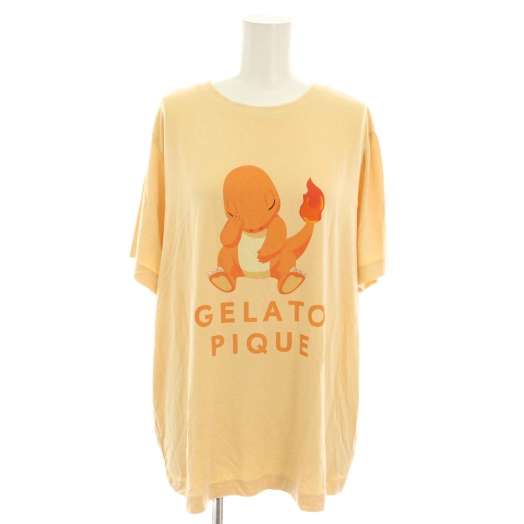 ジェラートピケ gelato pique ポケモンスリープ Pokemon Sleep 24AW ルームウェア セットアップ 上下 接触冷感プリントTシャツ&ショート カットソー 半袖 ショートパンツ ヒトカゲ F オレンジ PWCT244208 YT