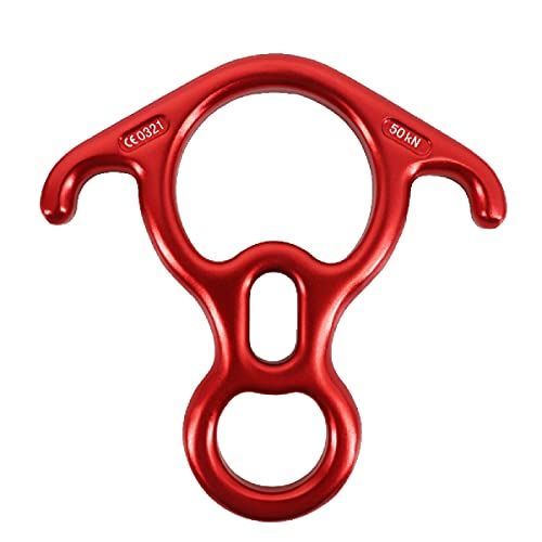 50kN - レッド TRIWONDER エイト環 スリング 登山 ロッククライミング 懸垂下降減速器 空中作業 (レッド)