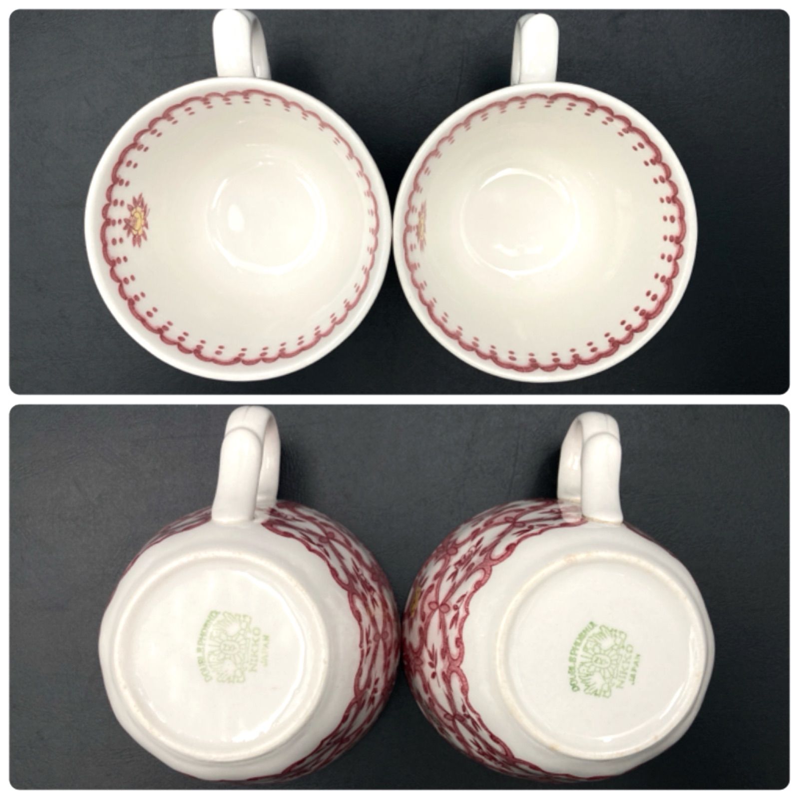 MZ600) NIKKO Double Phoenix 薔薇とダマスク カップ&ソーサー MZ600) NIKKO Double Phoenix 薔薇とダマスク カップ&ソーサー