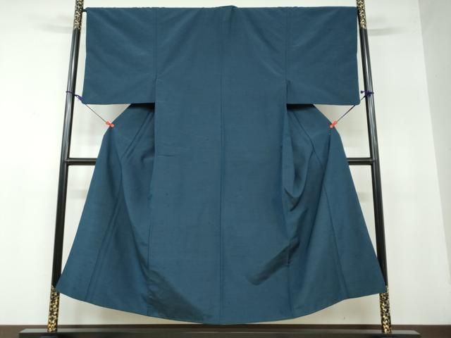 平和屋着物●男性 紬 アンサンブル 長羽織 千歳袖 褐返色 反端付き 正絹 DAAW5469ud