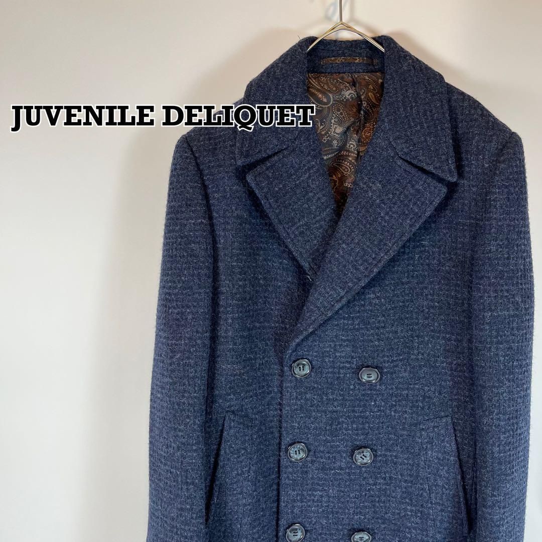 JUVENILE DELIQUET チェスターコート MOON 裏地ペイズリー柄