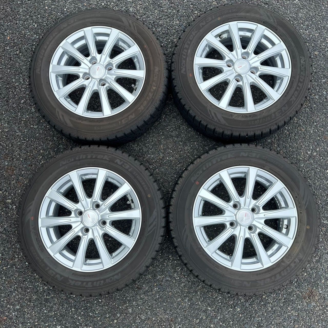 14インチ　スタッドレス　タイヤ　ホイールセット　スタッドレス(NorthTreK N3i 175/65R14　アルミ(WEDS JOKER  14x5.5J 38 4H-100)　送料無料！【管理番号 2409-00039】