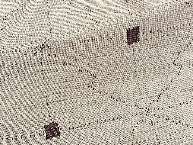 平和屋着物▽上質な紬 単衣 松皮菱文 正絹 逸品 未使用 CAAW1226xi  