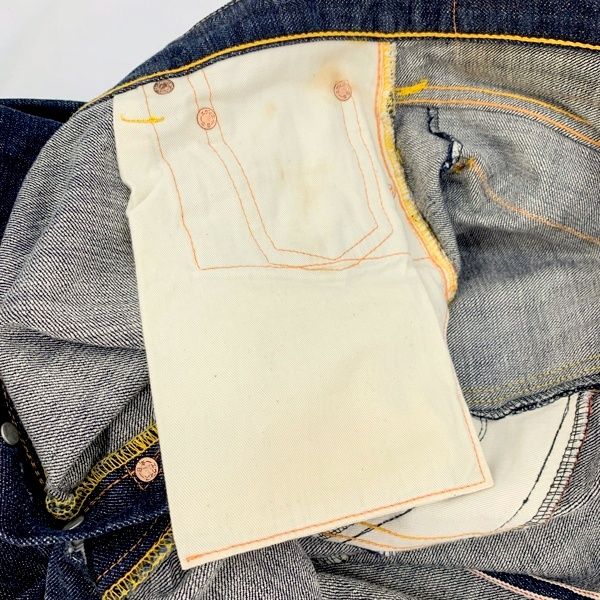 EVISU 2001 着物柄 和柄 大黒 ビッグカモメ デニムパンツ