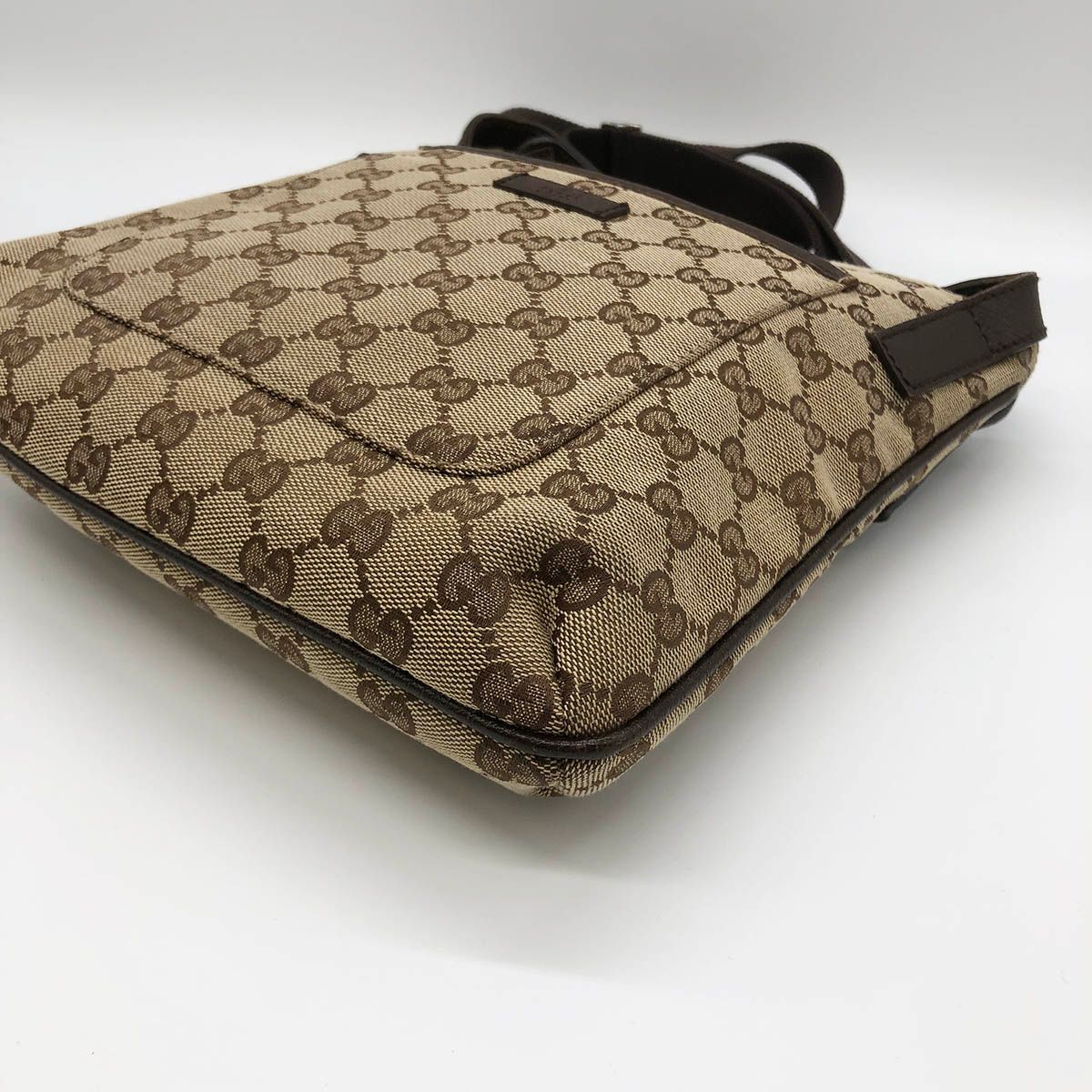 USED』 GUCCI グッチ 122798 GGキャンバス ショルダーバッグ ブラウン  