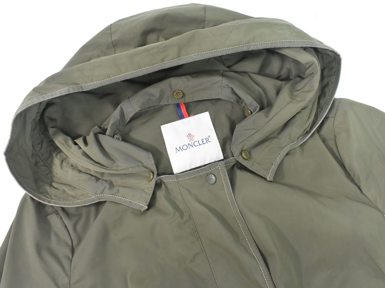 本物 モンクレール MONCLER フード付き モッズコート ロング