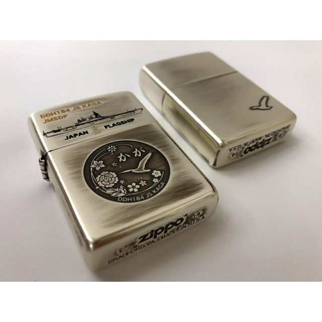 【レア】護衛艦 さわゆき zippoライター ZIPPO(護衛艦かがType2[古美銀])【海上自衛隊グッズ・自衛隊