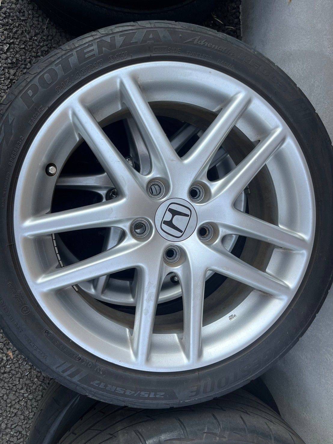 アコード（CL7）　純正ホイール 送料無料】アコード（CL7） ユーロR 純正ホイール × タイヤセット 17