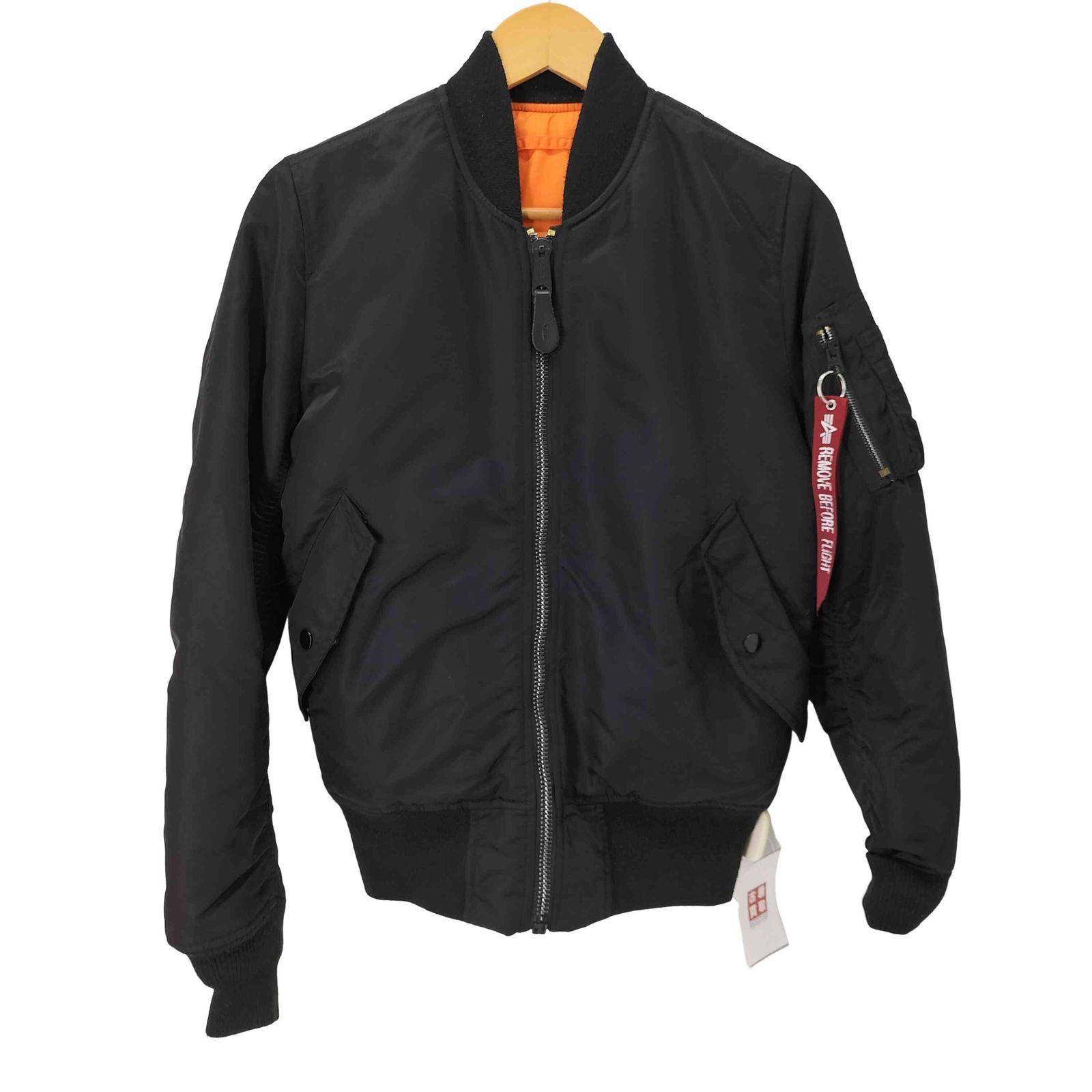 AVIREX アーチロゴ MA-1 黒 thermolite L AVIREX メンズアウターLサイズ