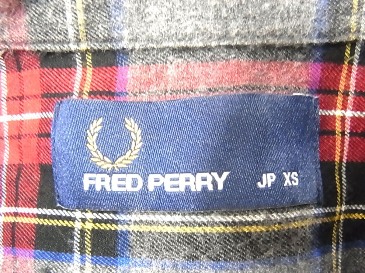 ☆FRED PERRY フレッドペリー 長袖シャツ ネルシャツ タータンチェック柄 メンズ 秋物