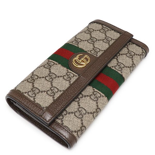 美品 グッチ GG コンチネンタルウォレット 523153 直営店購入品 GG 