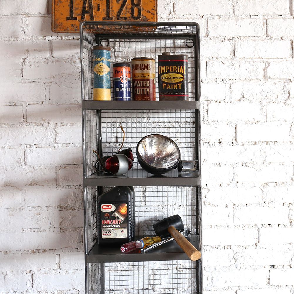 ラック シェルフ 棚 本棚 収納 壁掛け アイアン シルバー 飾り棚 壁